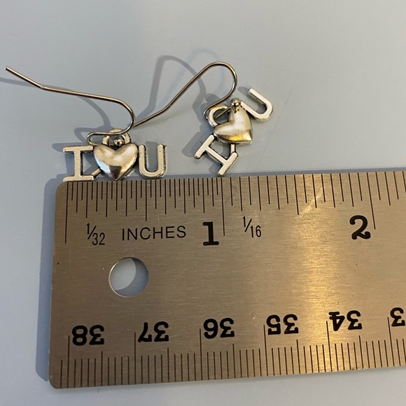 NEW!💙💎I💗U EARRINGS! I LOVE YOU!💎💙SO CUTE! FREE GIFT WRAP & FREE GIFTS TOO - Picture 3 of 9